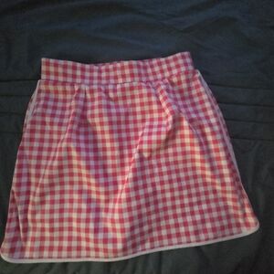 Pink Gingham Women's Skirt